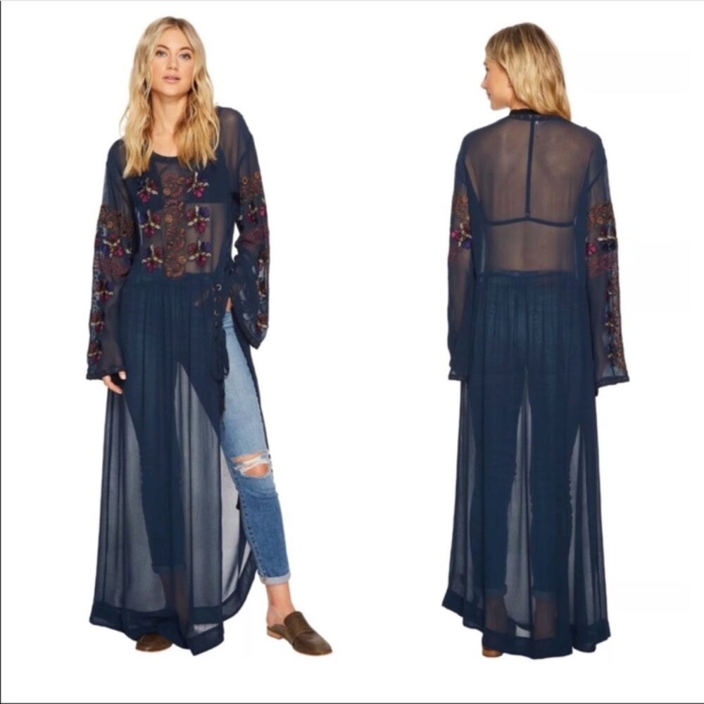 FP Sheer Embroidered Floral Maxi Dress/ Top